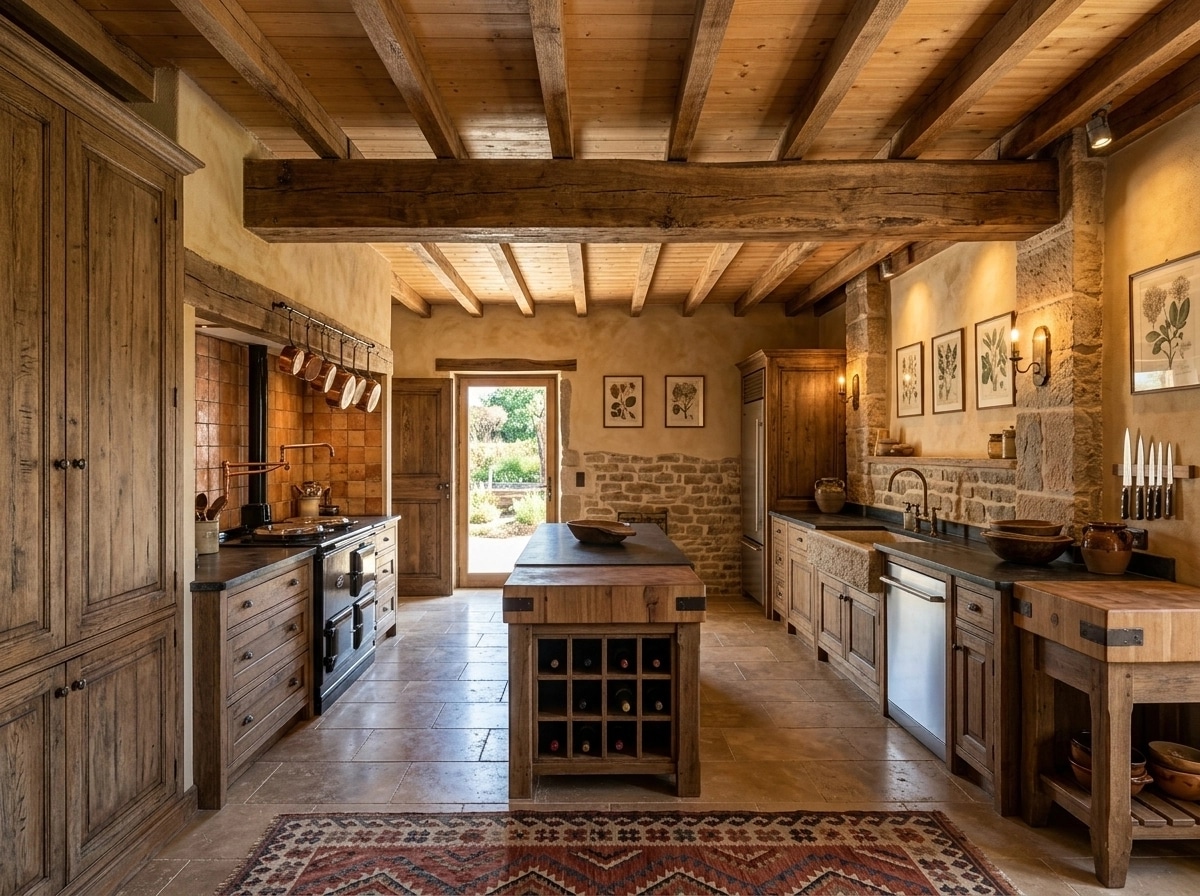 Rustic Kitchen design — interior photo by GenRoom AI