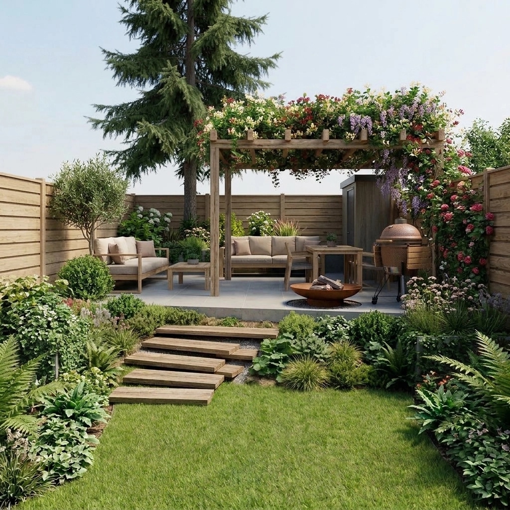 Landscape design in Eco Natural Garden style — Yard by GenRoom AI