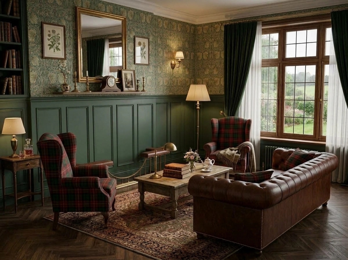 Interior design in British style — Living Room by GenRoom AI