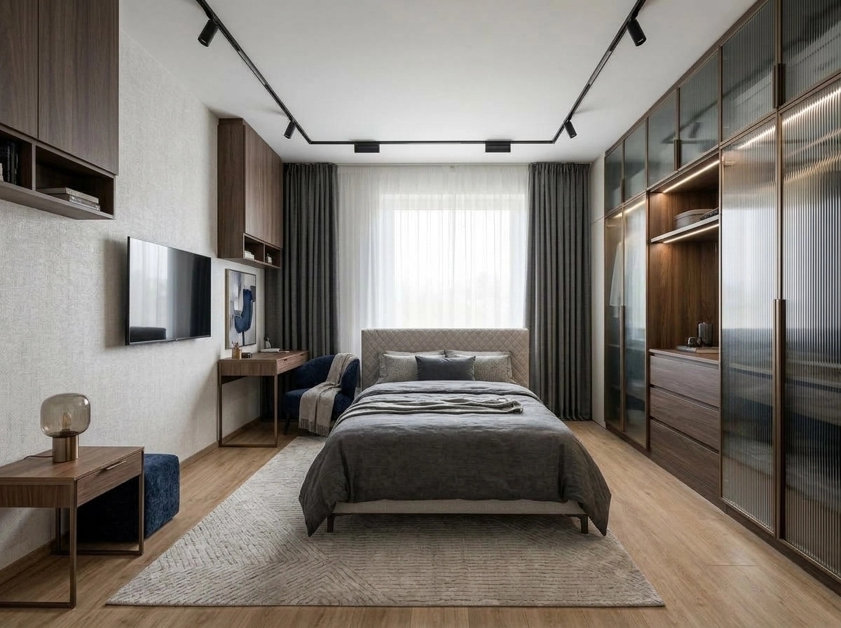 Contemporary Bedroom design — interior photo by GenRoom AI