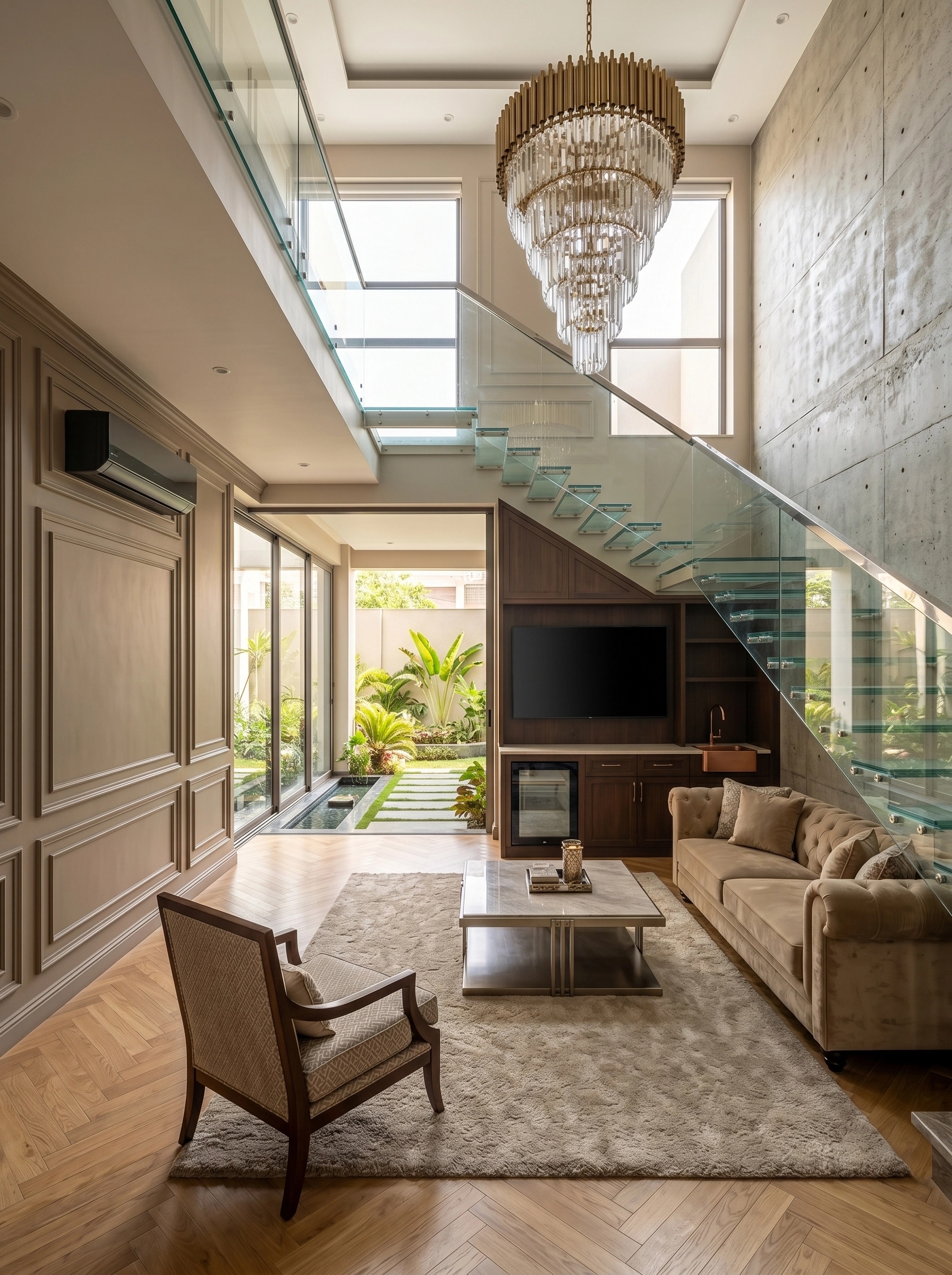 Transitional Ruang Tamu design — interior photo by GenRoom AI