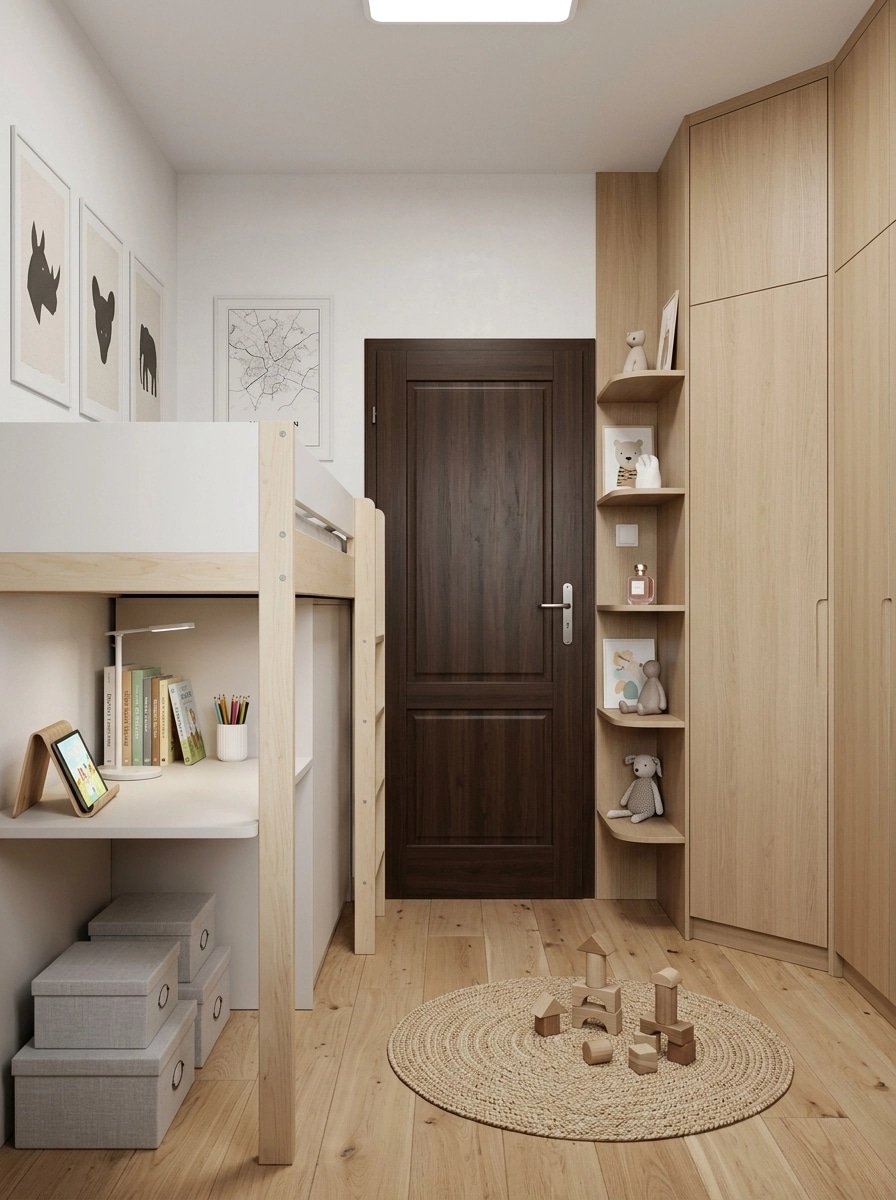Minimalism Camera dei Bambini design — interior photo by GenRoom AI