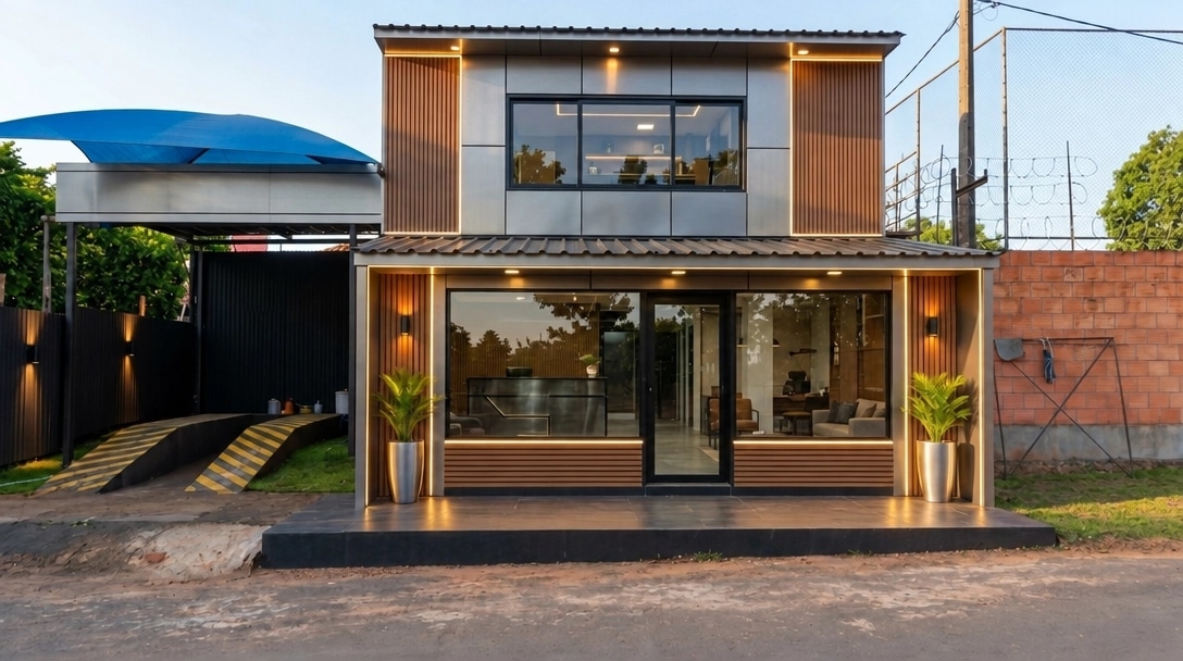 Hi-Tech Facade Façade design — facade photo by GenRoom AI