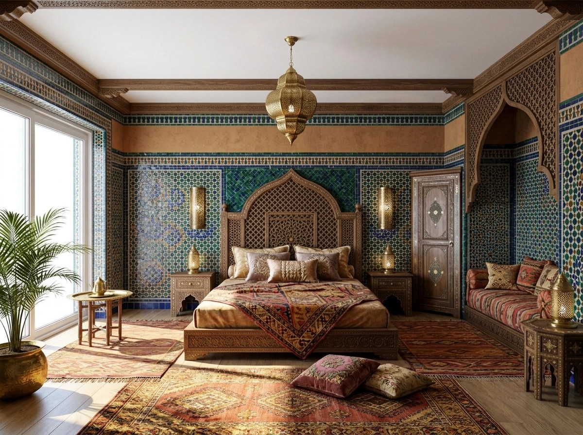 Interior design in Arabian / Moroccan style — Bedroom by GenRoom AI