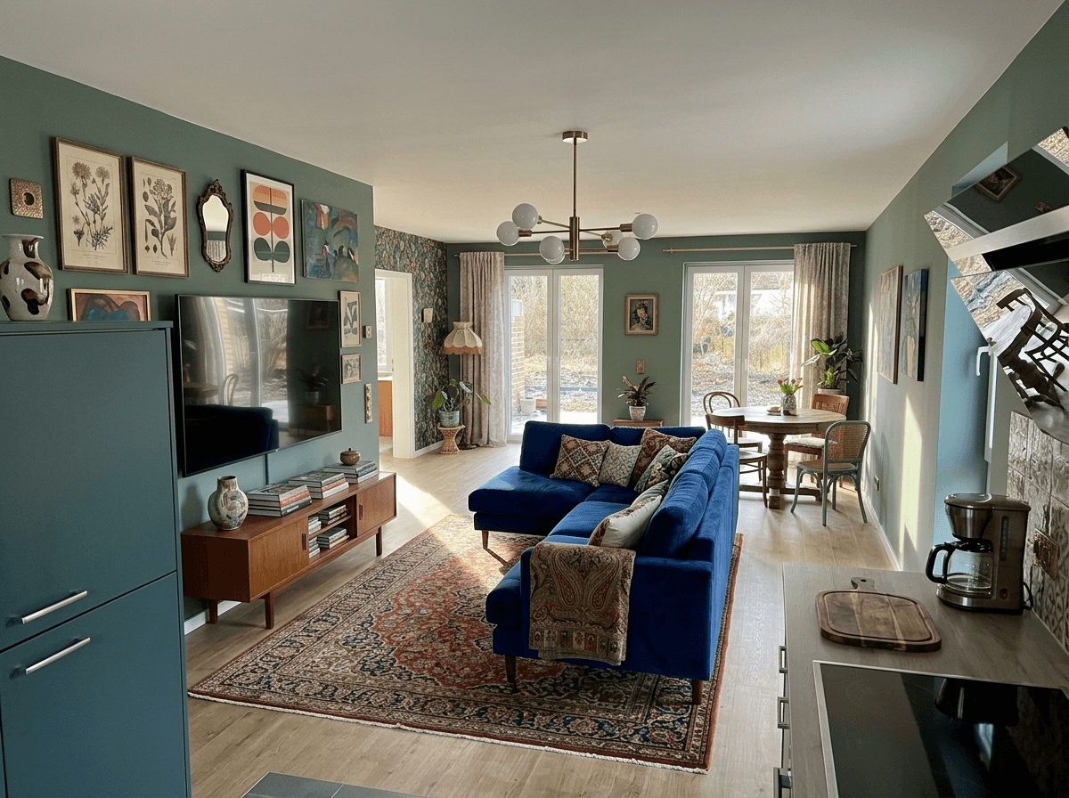 Interior design in Eclectic style — Living Room by GenRoom AI