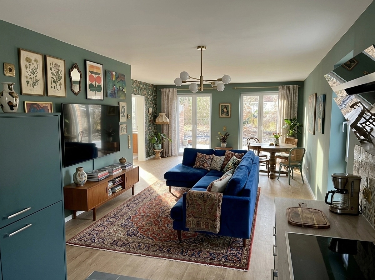 Interior design in Eclectic style — Living Room by GenRoom AI