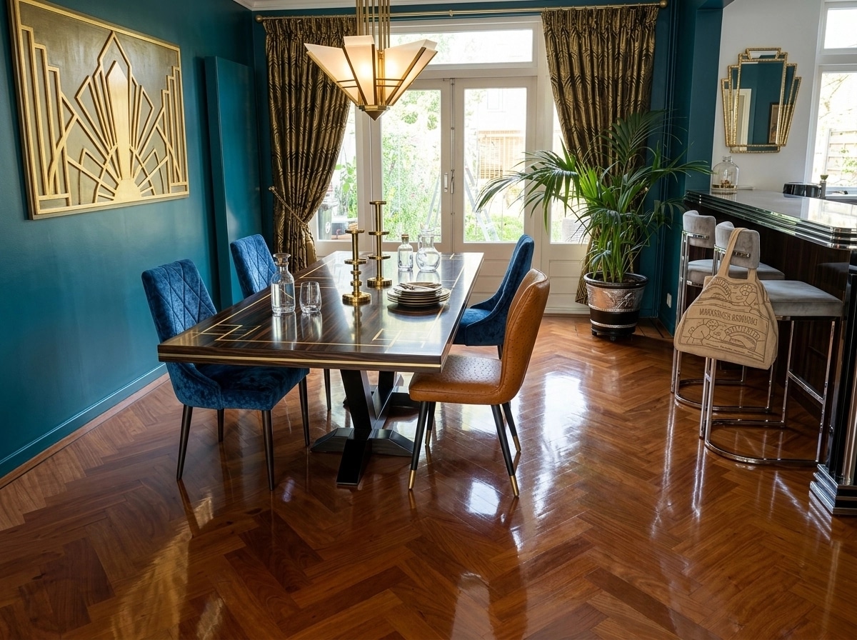 Interior design in Art Deco style — dining_room by GenRoom AI