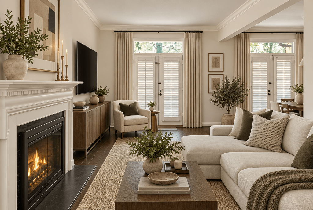 Contemporary ห้องนั่งเล่น design — interior photo by GenRoom AI