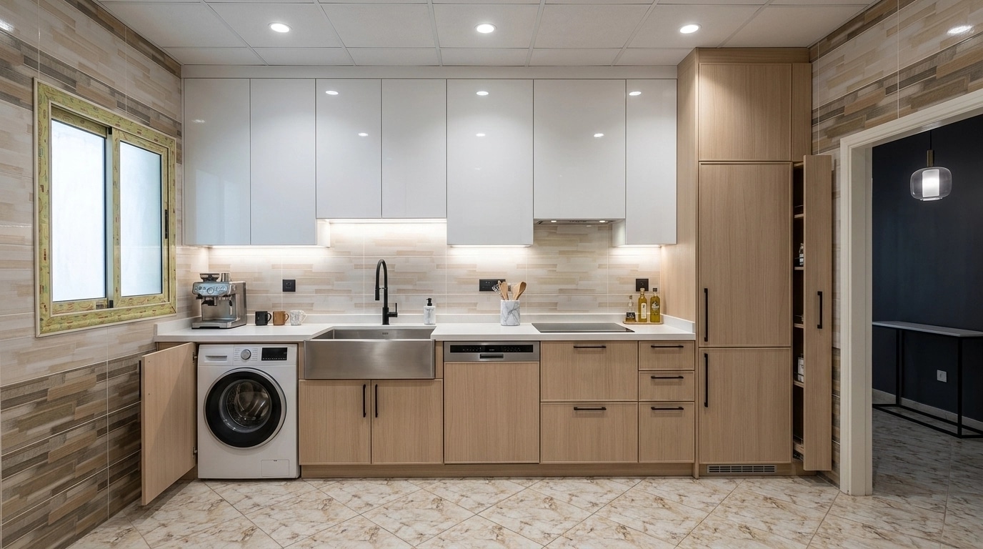 Kitchen interior in Contemporary style — photo by GenRoom AI