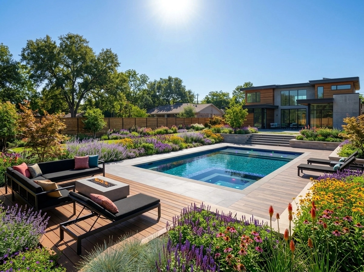 Landscape design in Contemporary Yard style — Yard by GenRoom AI