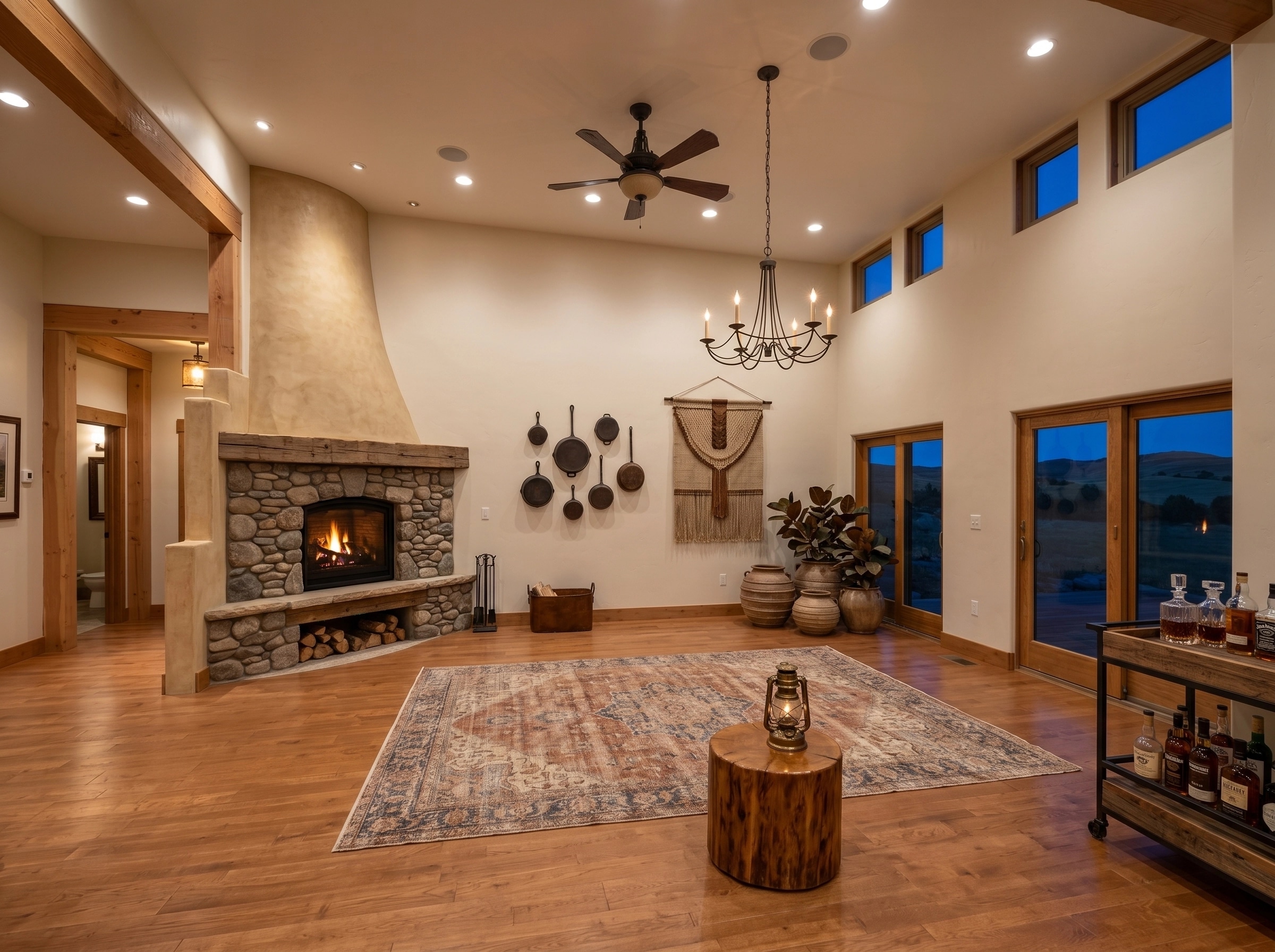 Interior design in Rustic style — Living Room by GenRoom AI