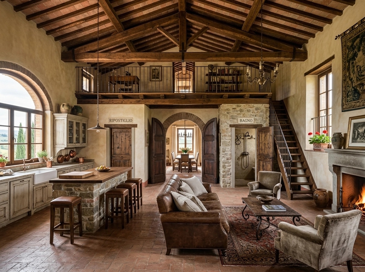 Tuscan Living Room design — interior photo by GenRoom AI