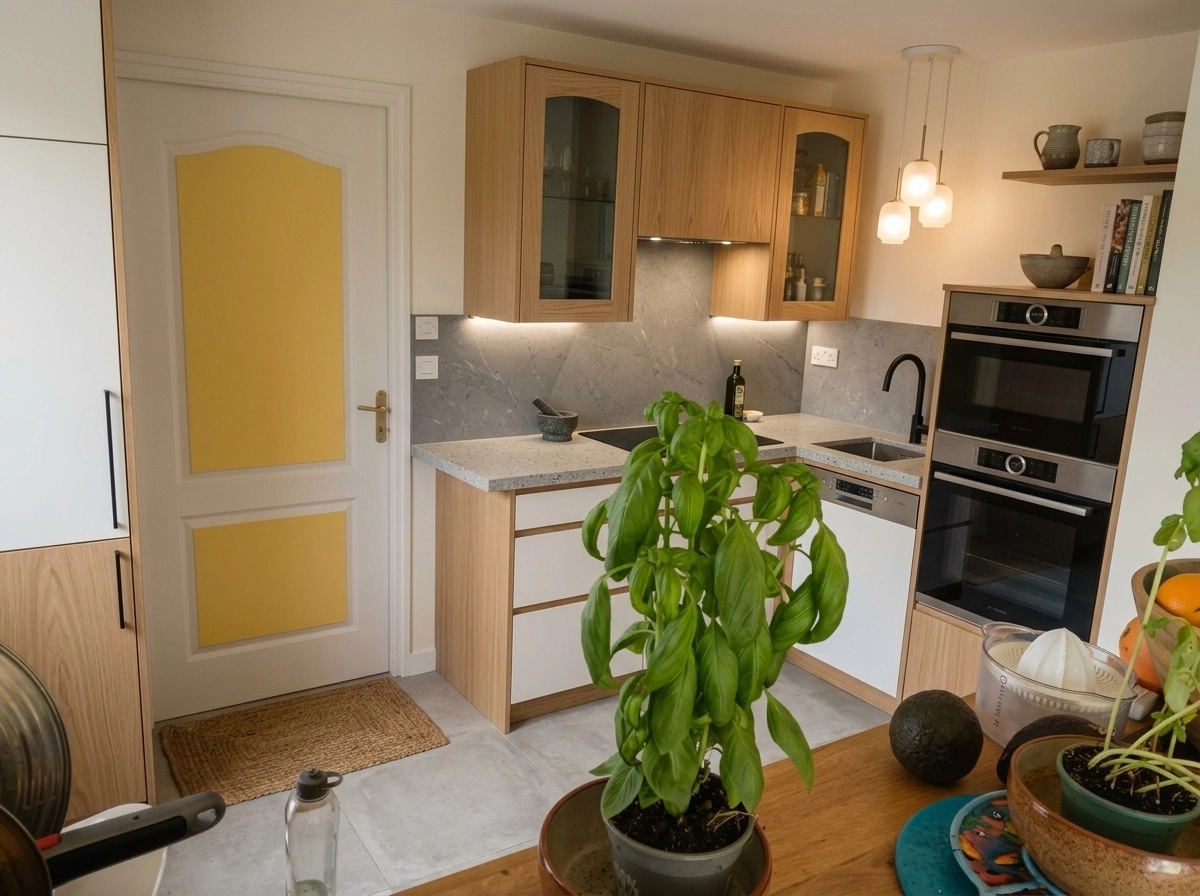 Kitchen interior in Scandinavian style — photo by GenRoom AI