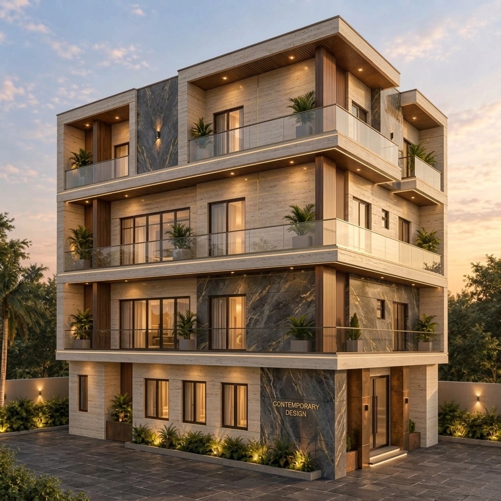 Facade design in Contemporary Facade style — Facade by GenRoom AI