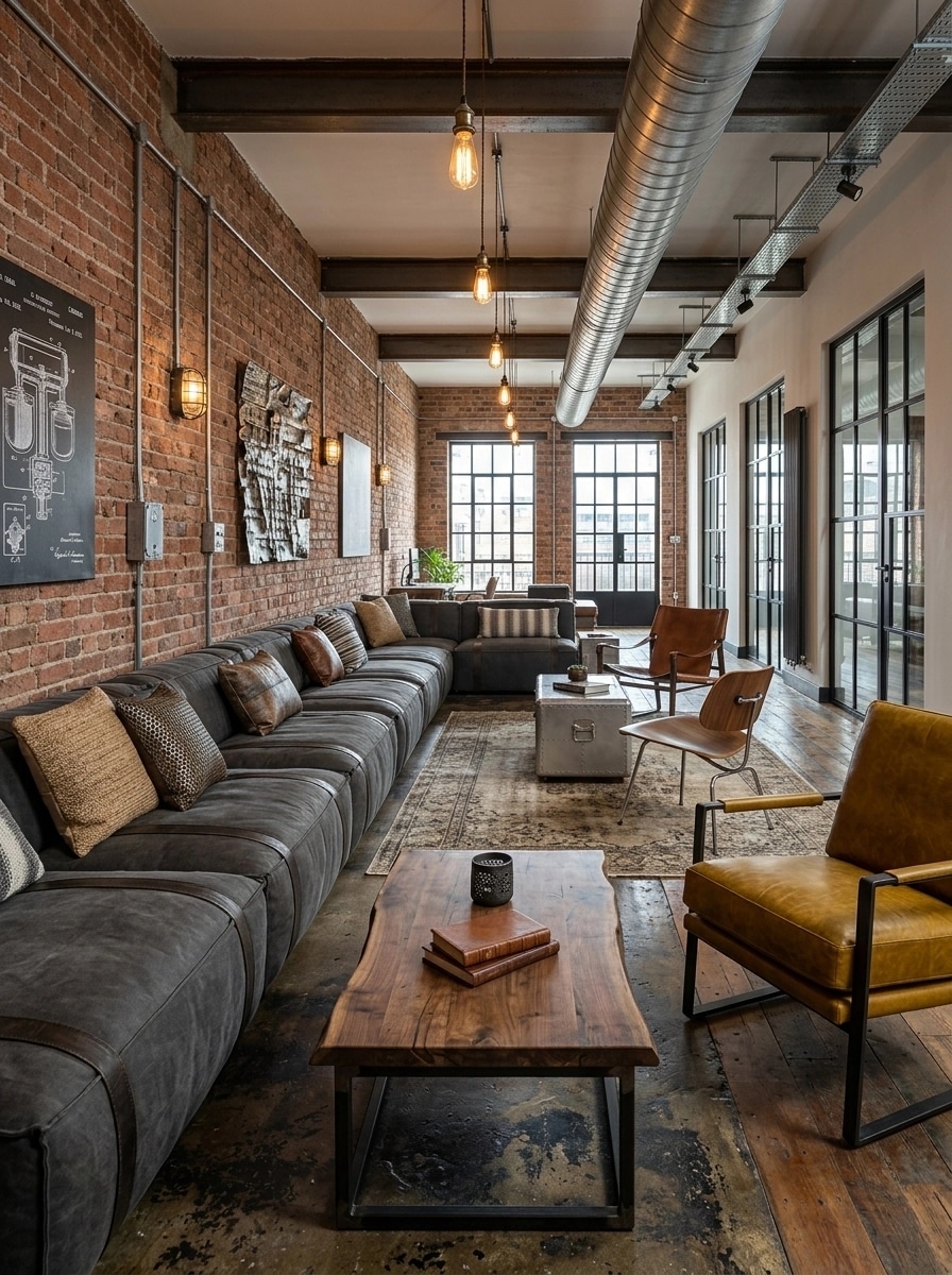 Interior design in Loft / Industrial style — Living Room by GenRoom AI