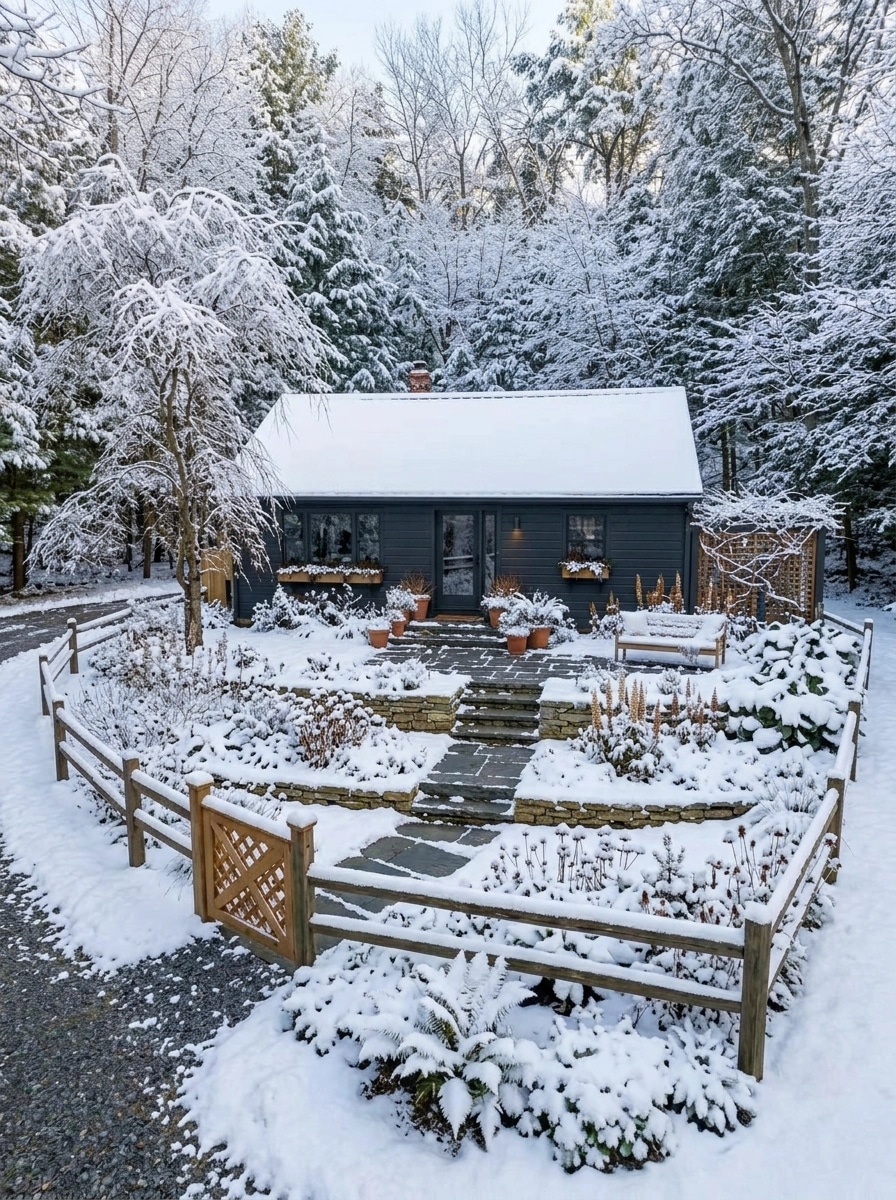 Landscape design in Scandinavian Garden style — Yard by GenRoom AI
