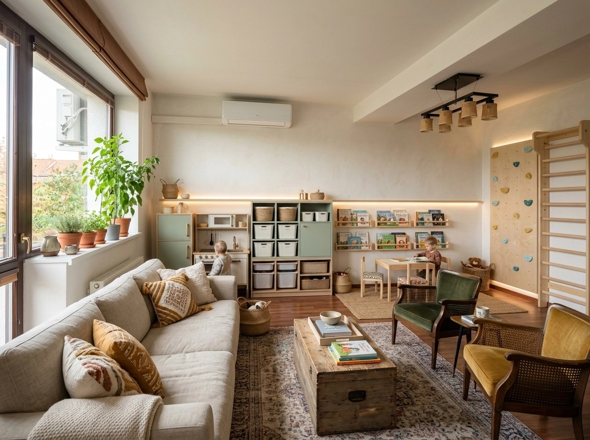 Interior design in Bohemian style — Living Room by GenRoom AI