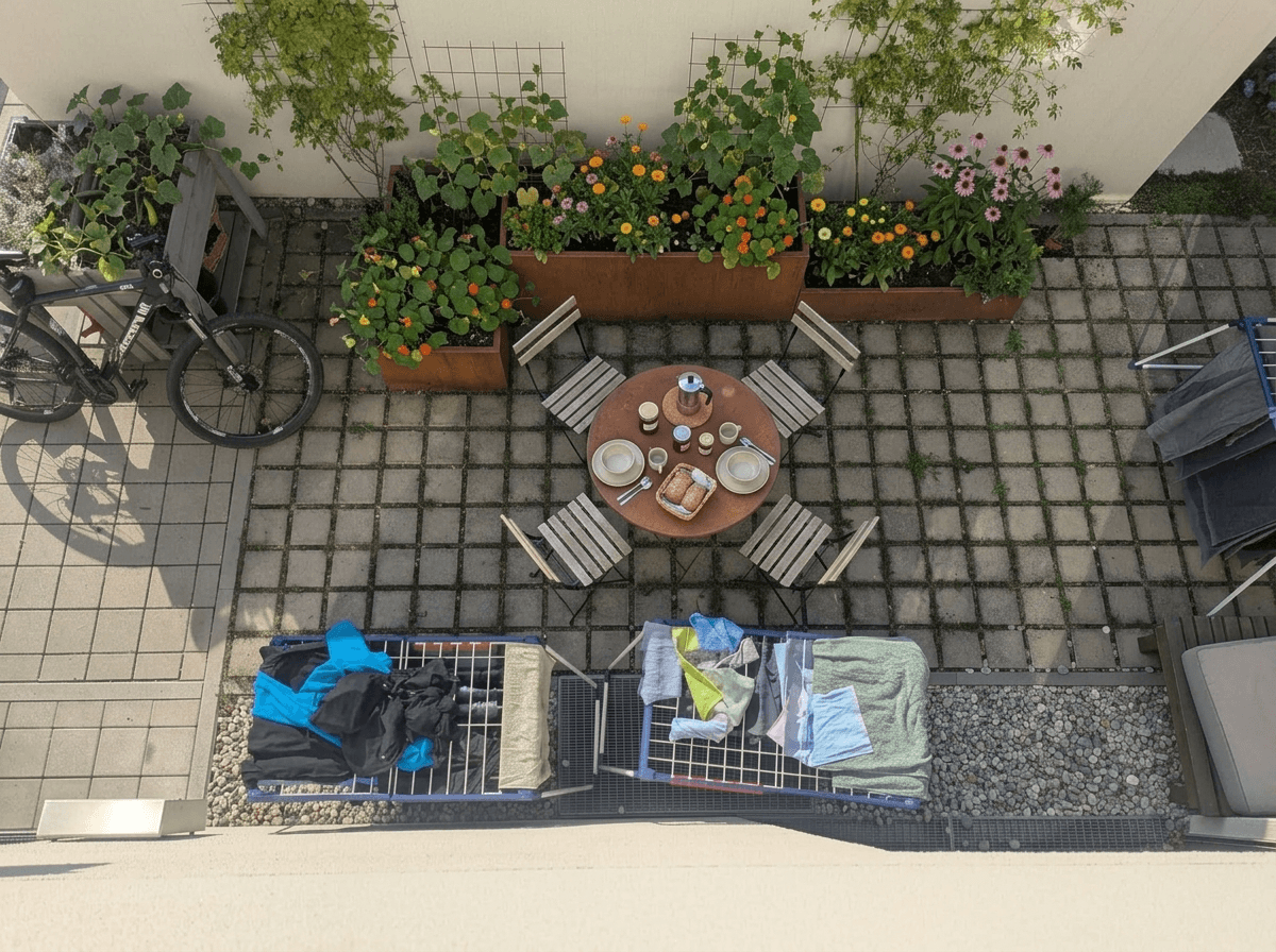 Yard design in Eco Natural Garden style — photo by GenRoom AI