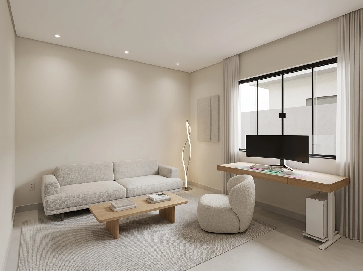 Minimalism Living Room design — interior photo by GenRoom AI