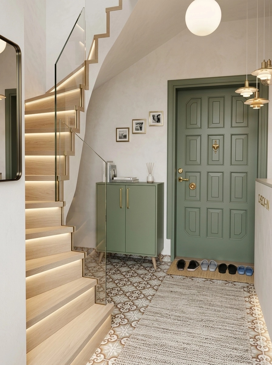 Interior design in Scandinavian style — lobby by GenRoom AI