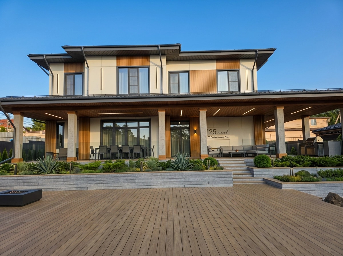 Contemporary Facade Қасбет design — facade photo by GenRoom AI