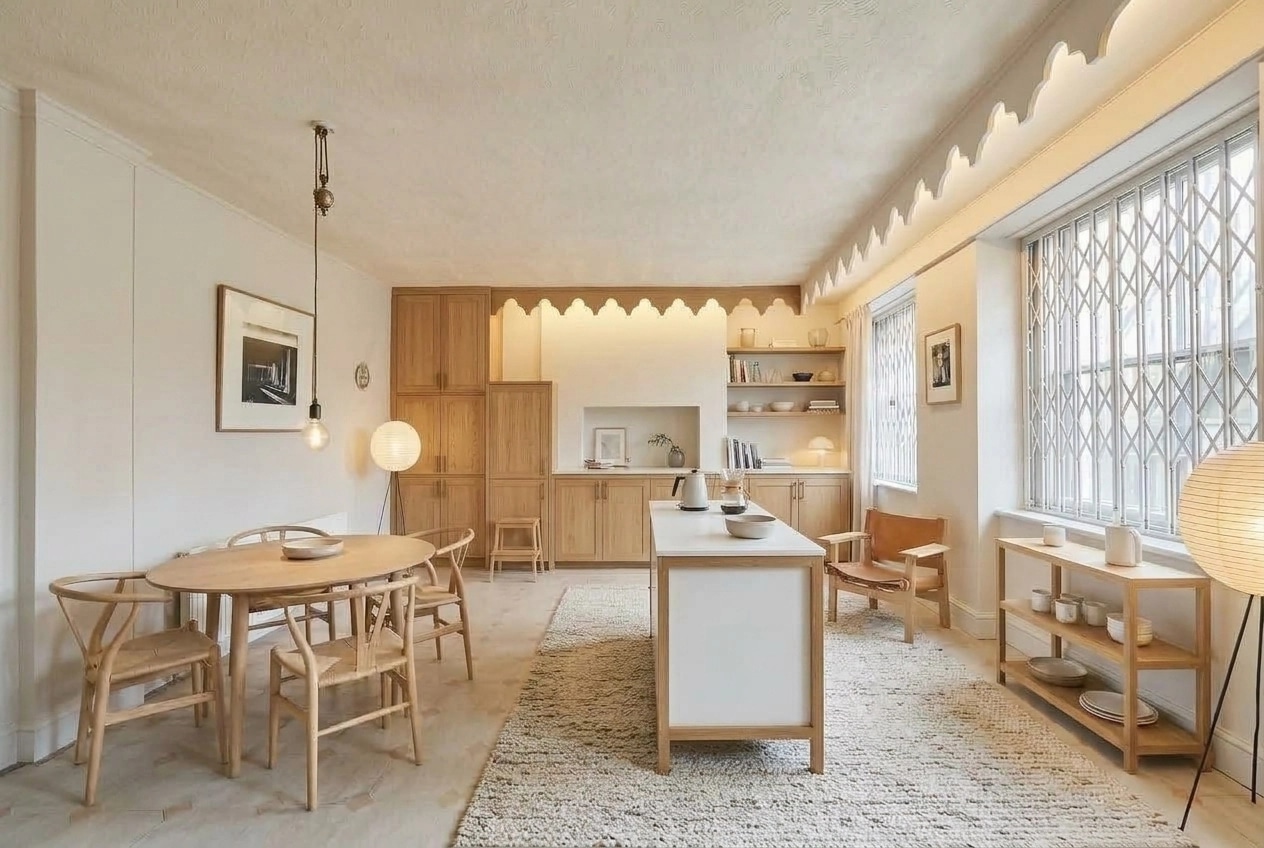 Interior design in Scandinavian style — Living Room by GenRoom AI