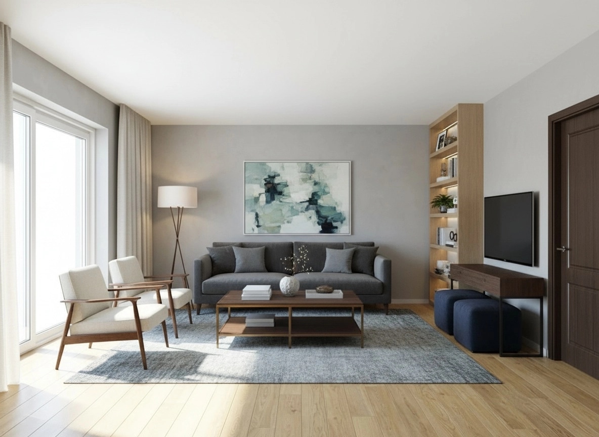 Interior design in Transitional style — Living Room by GenRoom AI