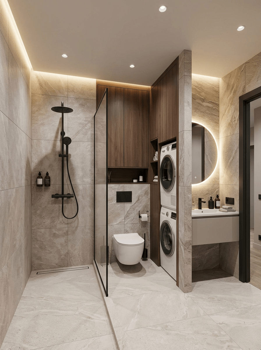 Contemporary Bathroom design — interior photo by GenRoom AI