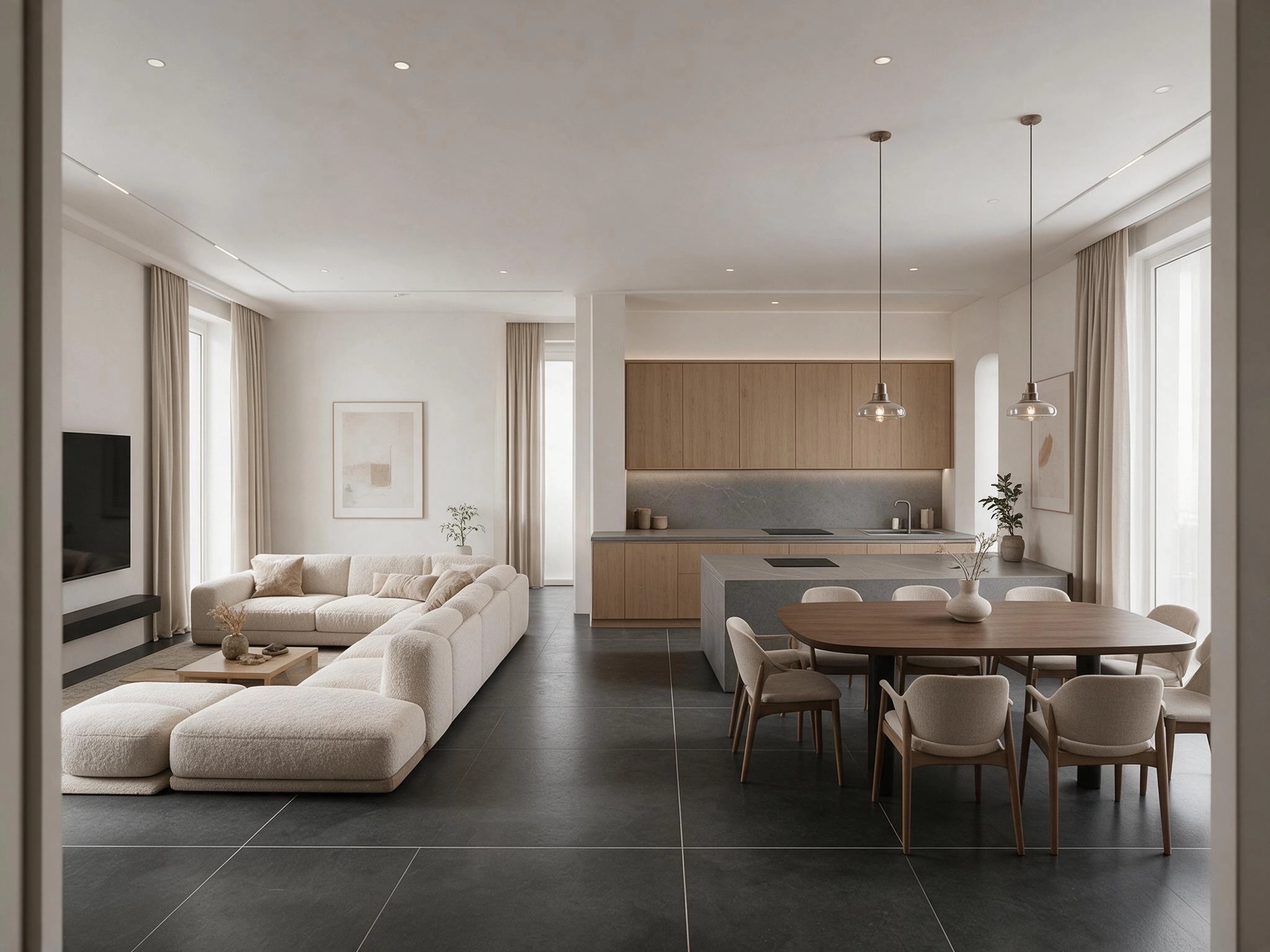 Interior design in Minimalism style — Living Room by GenRoom AI