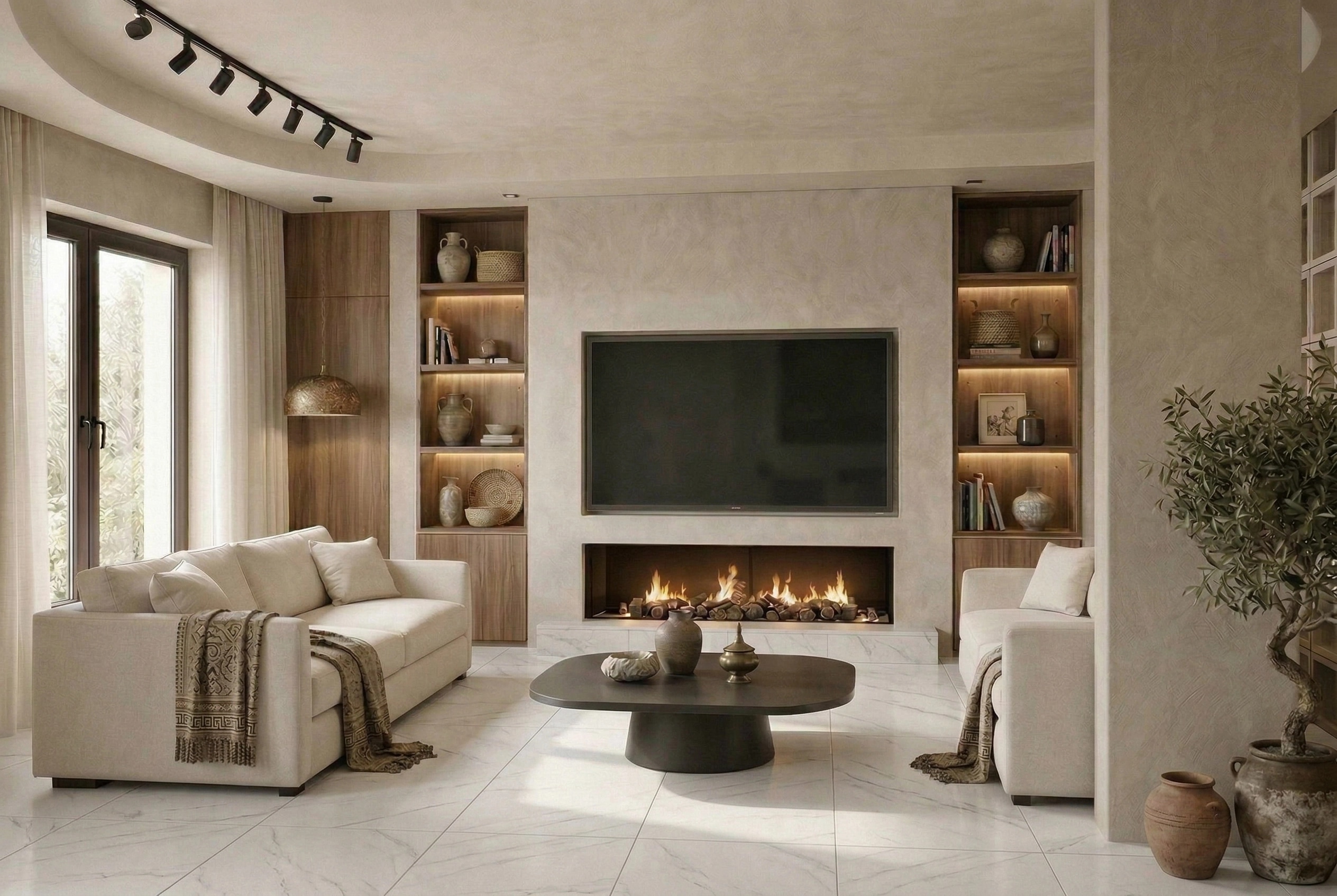 Interior design in Mediterranean style — Living Room by GenRoom AI