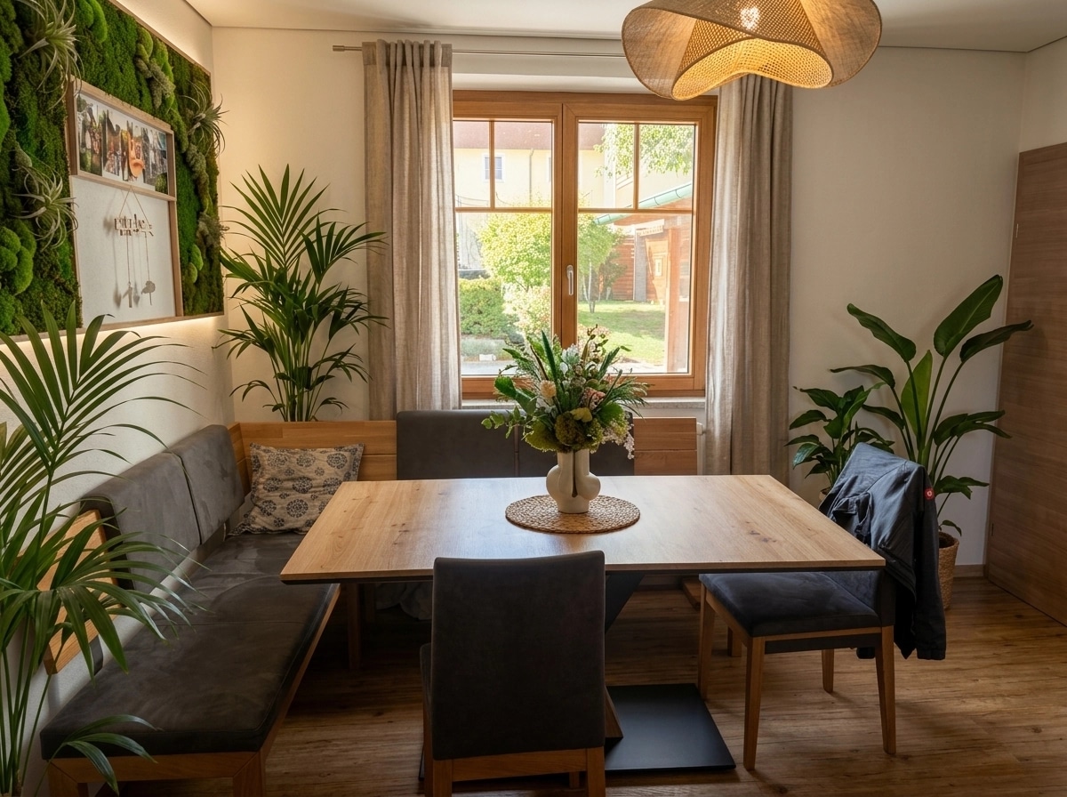 Interior design in Biophilic style — dining_room by GenRoom AI