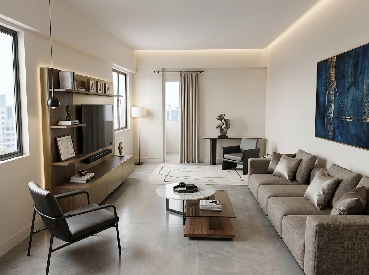Interior design in Contemporary style — Living Room by GenRoom AI