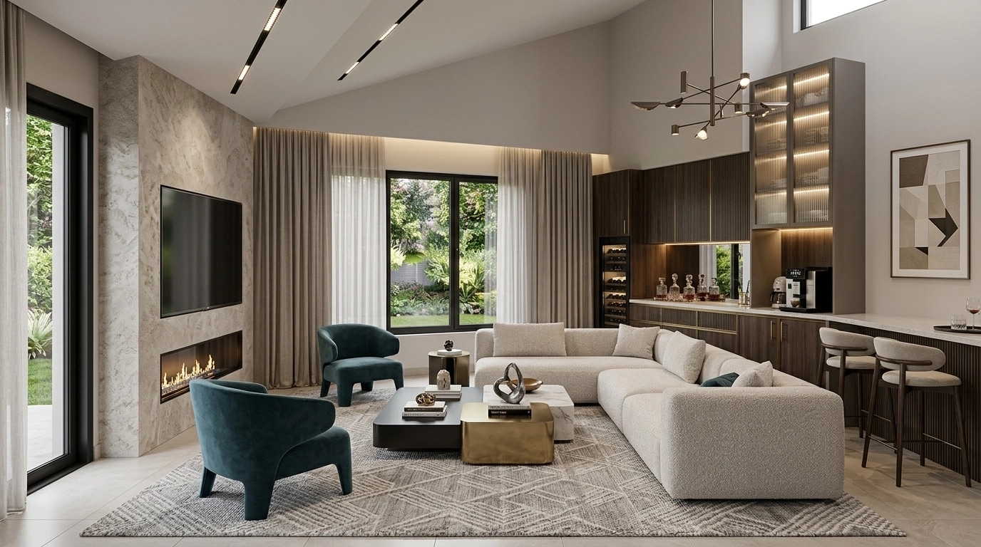Interior design in Contemporary style — Living Room by GenRoom AI