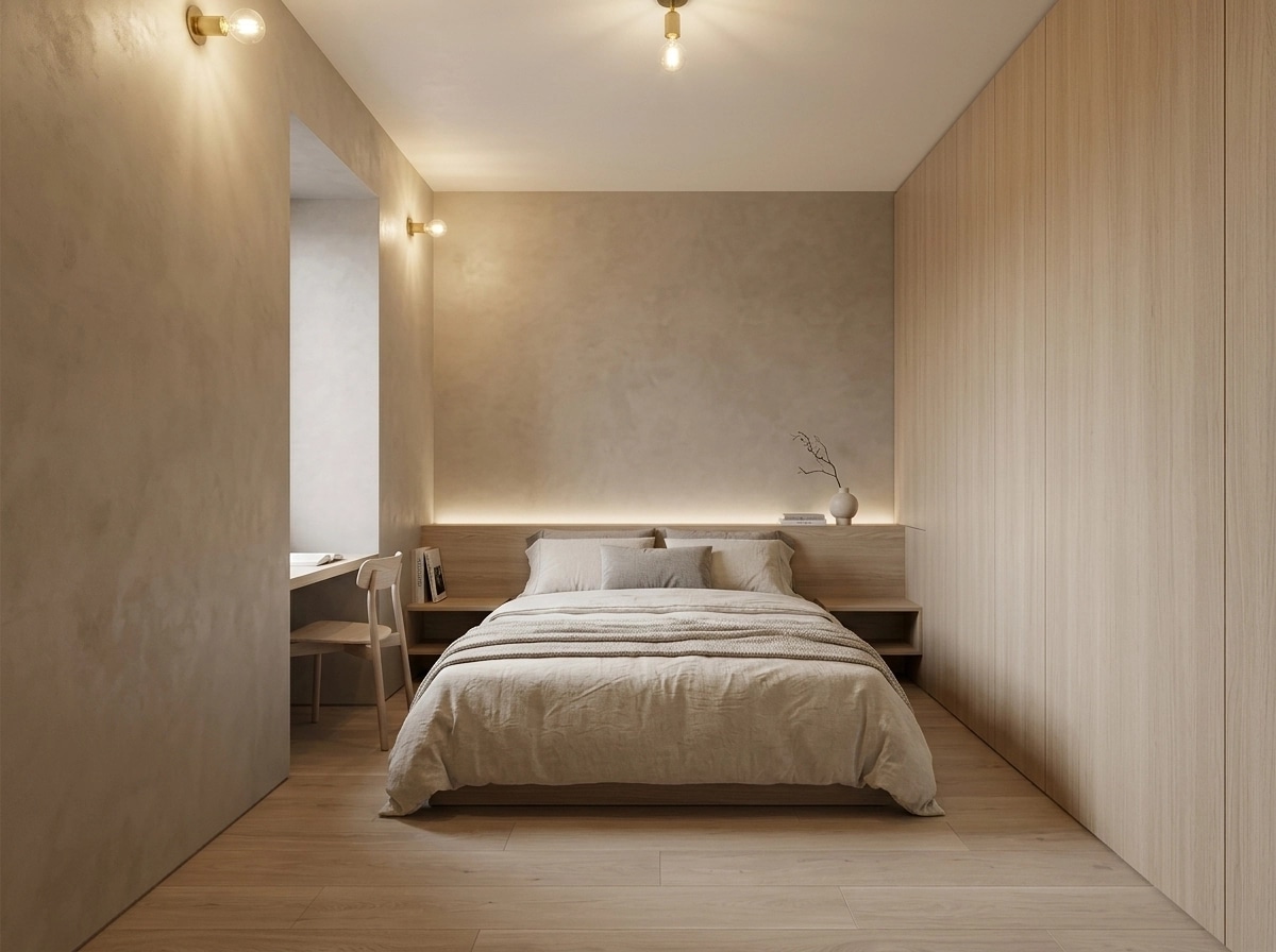 Minimalism Bedroom design — interior photo by GenRoom AI