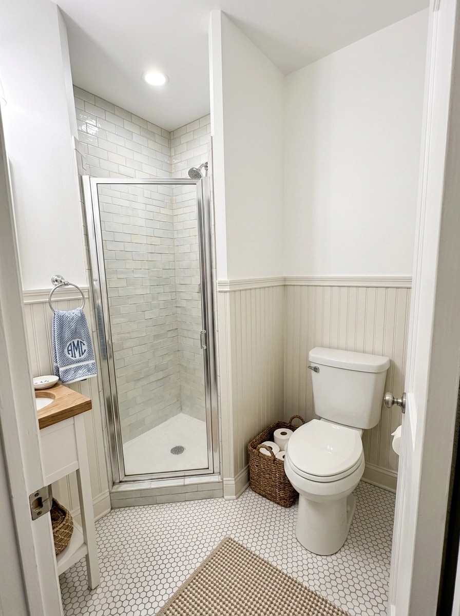 Interior design in Coastal / Hamptons style — Bathroom by GenRoom AI