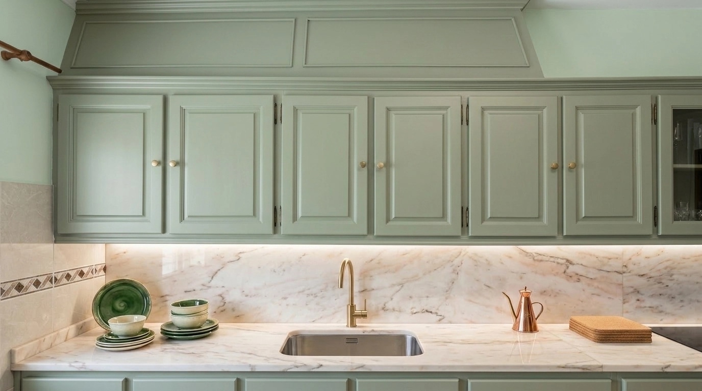 Kitchen interior in Portuguese Modern style — photo by GenRoom AI