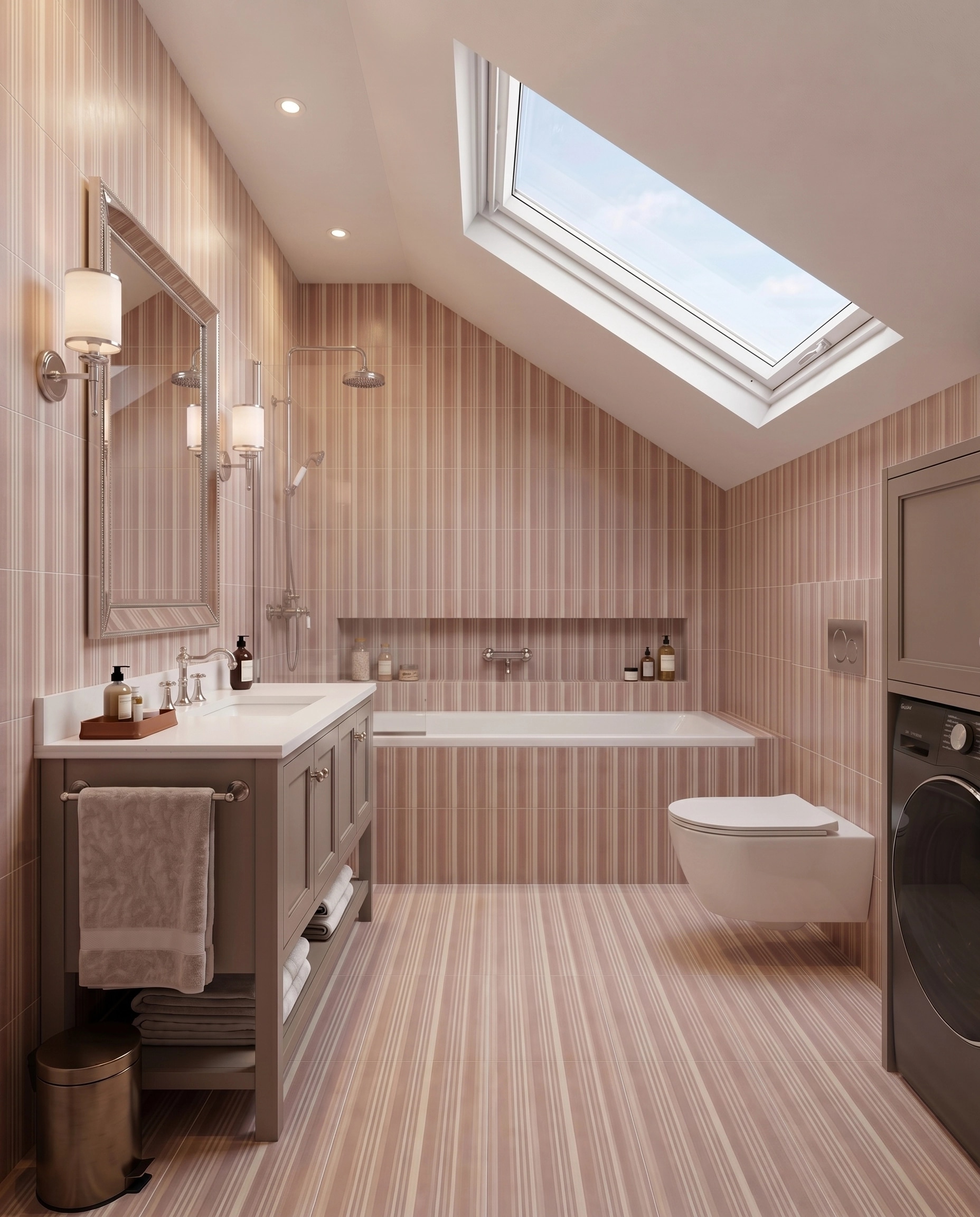 Bathroom interior in Transitional style — photo by GenRoom AI