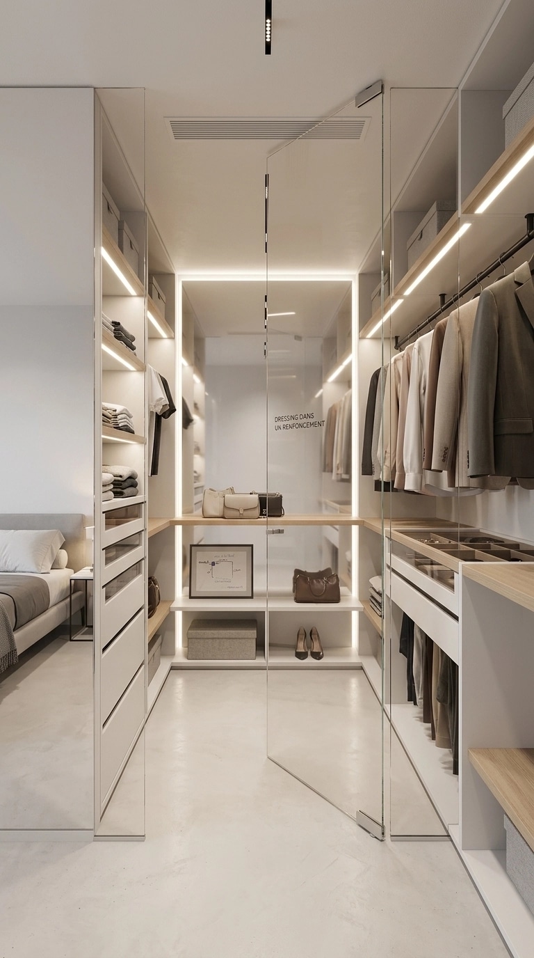 Interior design in Minimalism style — wardrobe by GenRoom AI