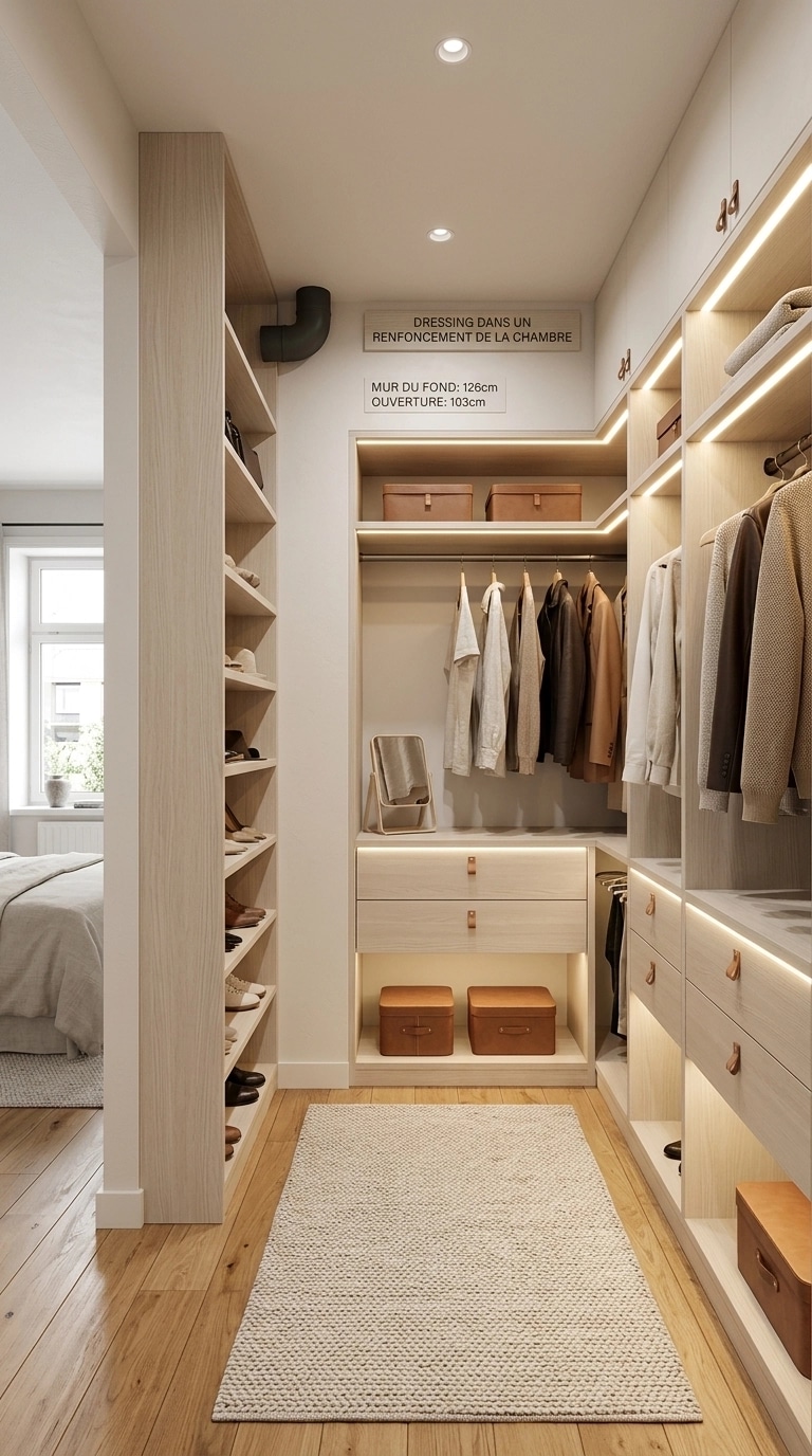 Interior design in Scandinavian style — wardrobe by GenRoom AI