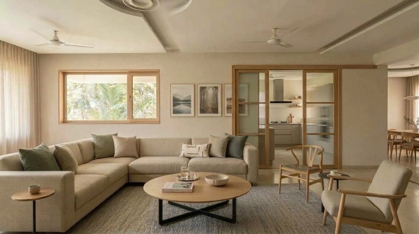 Interior design in Scandinavian style — Living Room by GenRoom AI