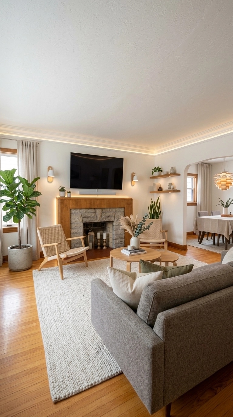 Interior design in Scandinavian style — Living Room by GenRoom AI