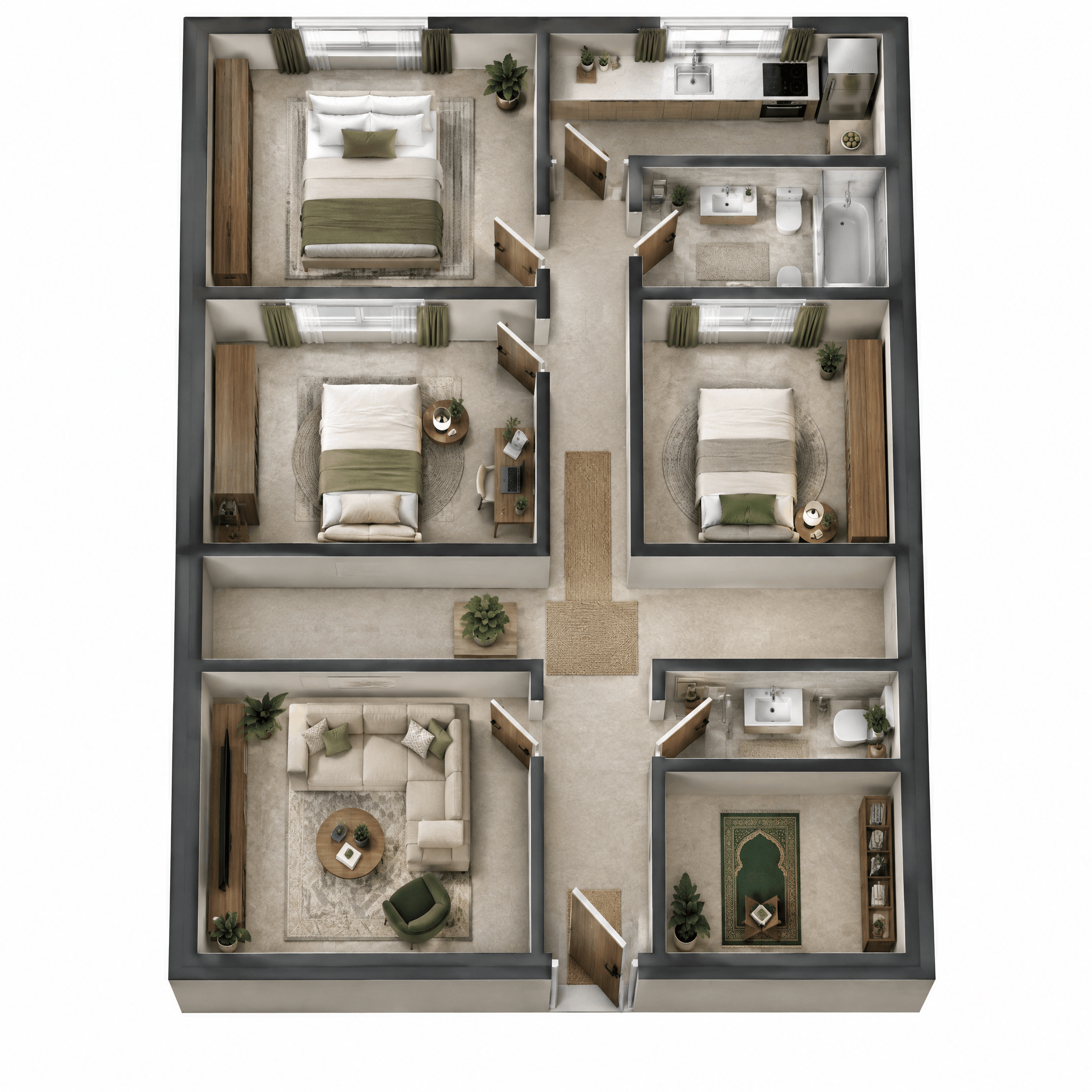 Interior design in Contemporary style — Living Room by GenRoom AI