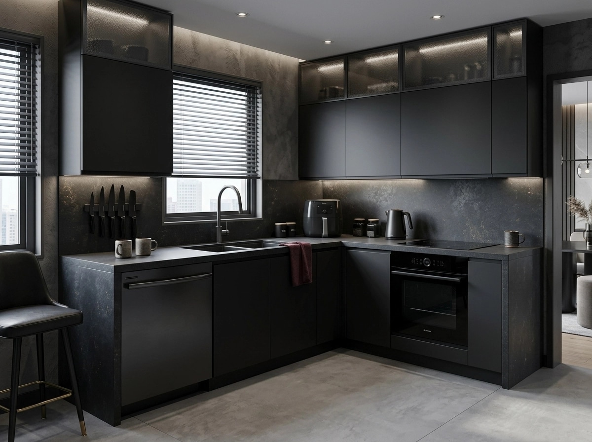 Interior design in Blacktec style — Kitchen by GenRoom AI
