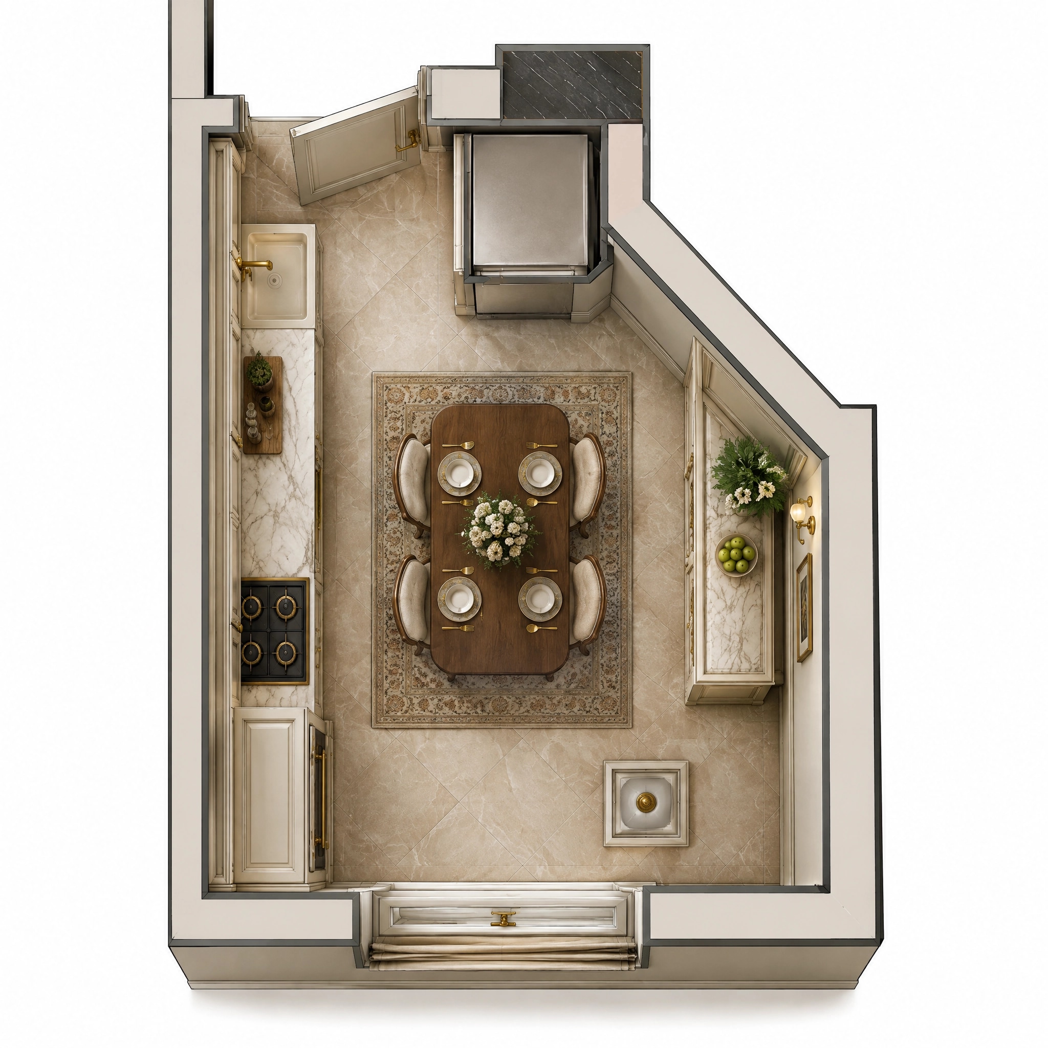Interior design in Classic style — Living Room by GenRoom AI