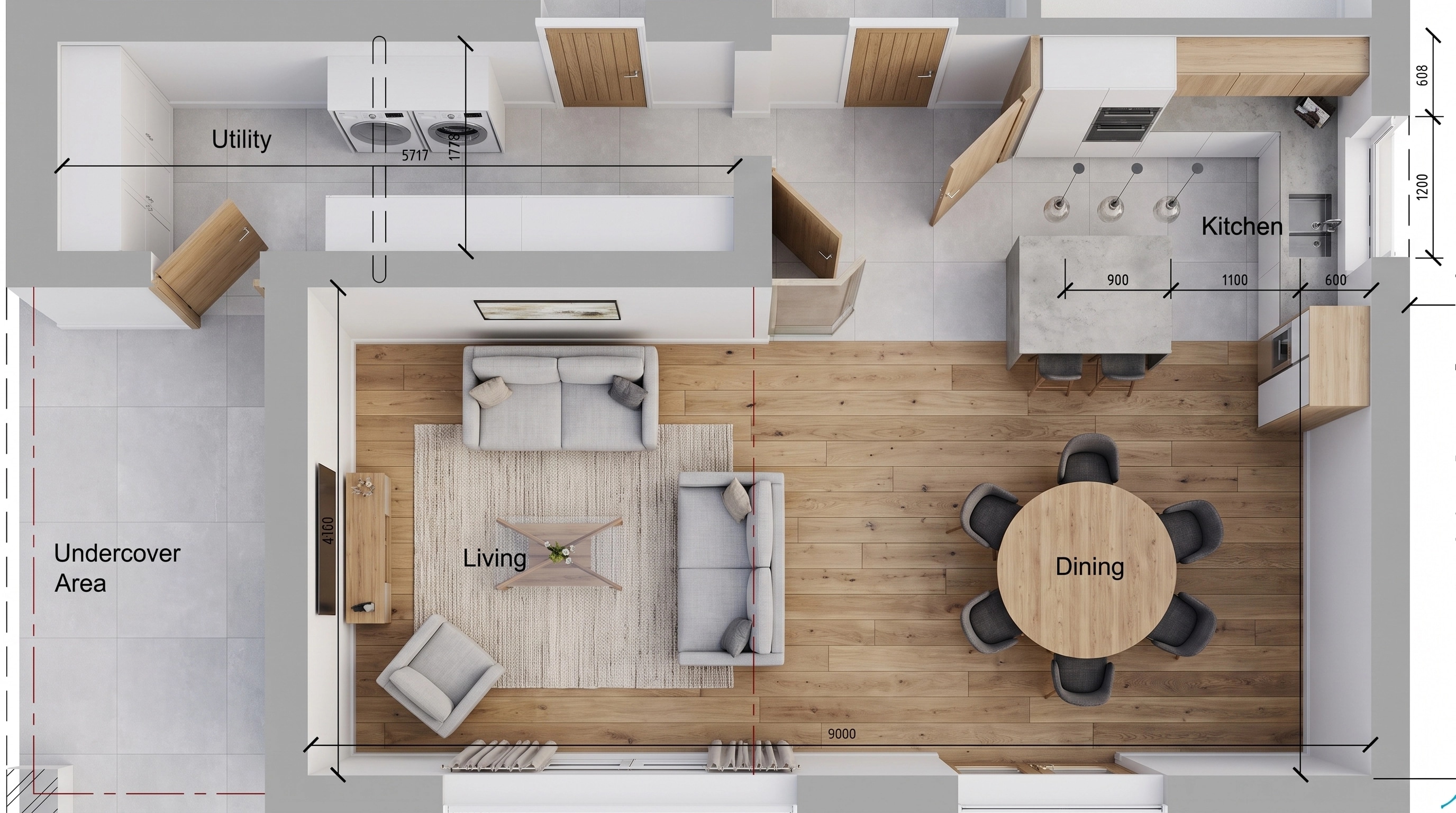 Interior design in Contemporary style — Living Room by GenRoom AI