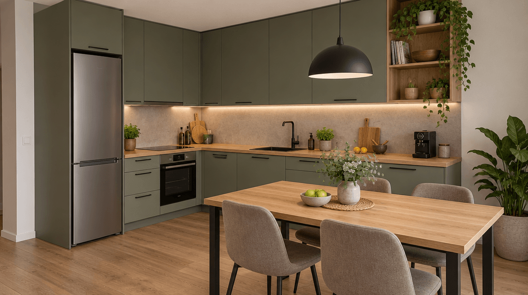 Kitchen interior in Contemporary style — photo by GenRoom AI