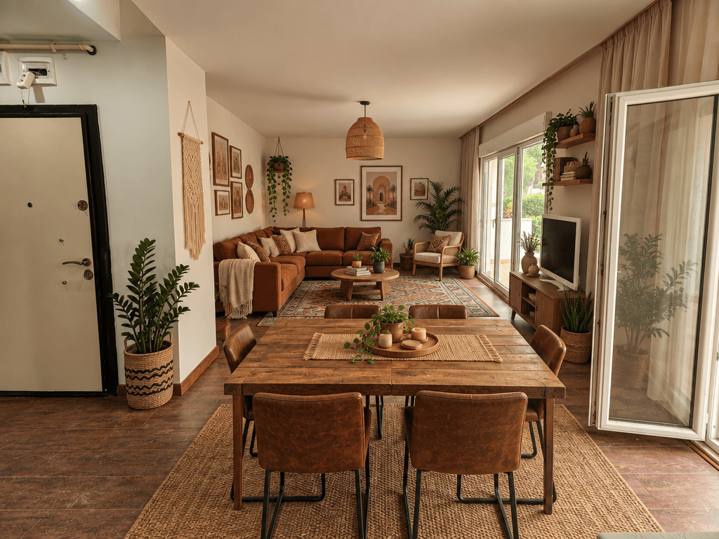 Bohemian Living Room design — interior photo by GenRoom AI