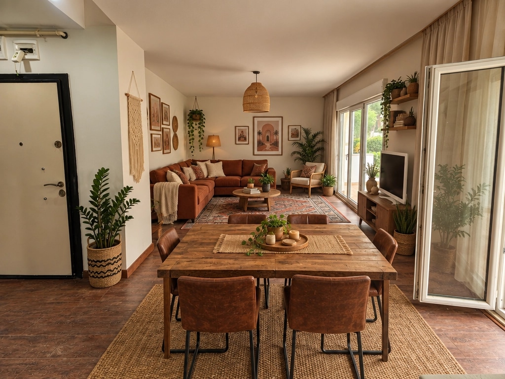 Interior design in Bohemian style — Living Room by GenRoom AI