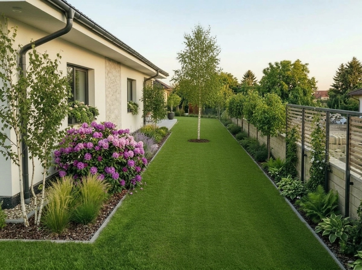 Landscape design in Scandinavian Garden style — Yard by GenRoom AI