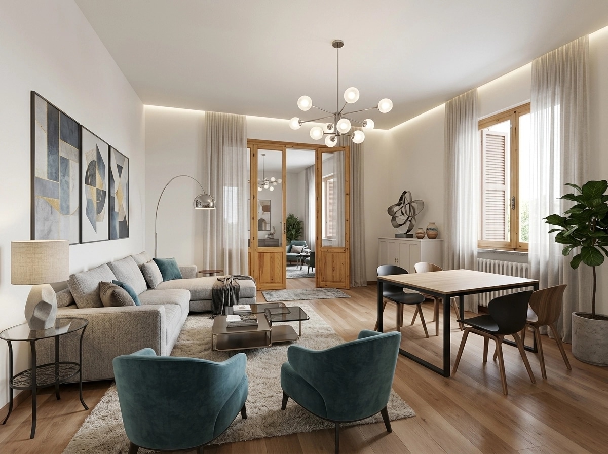Interior design in Contemporary style — Living Room by GenRoom AI
